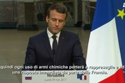 Macron: 'Risposta immediata a uso di armi chimiche'