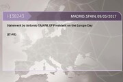 Gli auguri di Antonio Tajani per la Festa dell'Europa