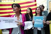 Catalani in sit- in a Roma