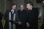 Macron visita la Domus Aurea a Roma