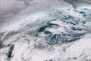 La tempesta della costa Est degli Stati Uniti vista dallo spazio (fonte: NASA, NOAA)
