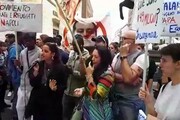 Manifestazione di protesta per l'arrivo di Salvini a Napoli