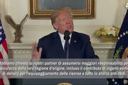 Trump: i nostri partner in Medio Oriente si assumano responsabilita'