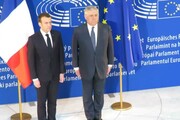 Macron arrivato al Parlamento europeo a Strasburgo