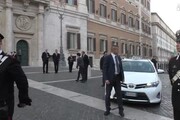 L'arrivo di Conte a Piazza Montecitorio