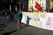 La protesta curda in centro a Roma, 'fermate Ankara'
