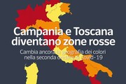 Campania e Toscana diventano zone rosse