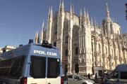 Milano, Duomo e centro storico presidiato dalle forze dell'ordine