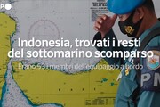 Indonesia, trovati i resti del sottomarino scomparso