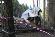 Funivia Stresa-Mottarone, i resti della cabina all'indomani dell'incidente