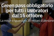 Green pass obbligatorio per tutti i lavoratori dal 15 ottobre
