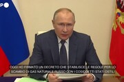 Putin: 'Se il gas non sara' pagato in rubli i contratti verranno interrotti'