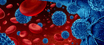 Rappresentazione grafica di cellule tumorali nel sangue (fonte: wildpixel, iStock)