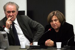 Michele Santoro e Lucia Annunziata, foto d'archivio