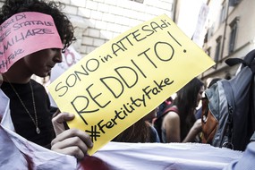 Manifestazione contro il Fertility day a Roma (ANSA)