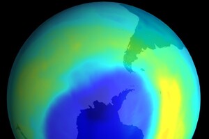 Il buco nello strato di ozono sopra l'Antartide nel 2014 (fonte: Nasa) (ANSA)