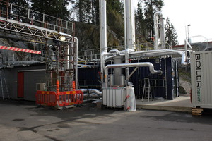 Un impianto per la cattura di CO2 in Norvegia (ANSA)