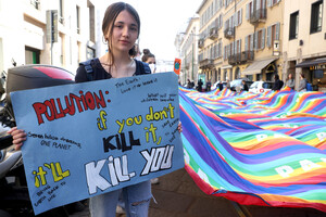 Clima: manifestazione a Milano (ANSA)