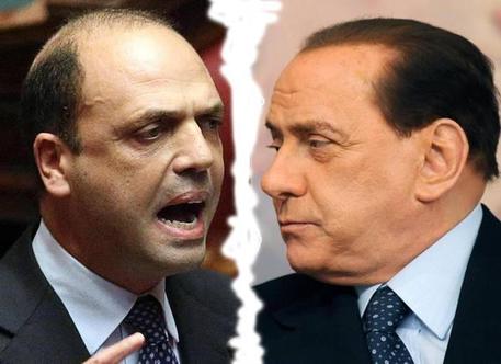 Angelino Alfano (s) e e Silvio Berlusconi (d). ANSA © ANSA 
