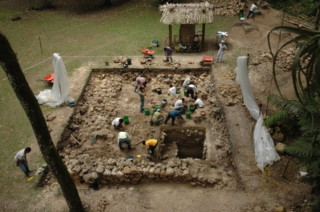 Gli scavi a Ceibal (fonte: Takeshi Inomata)  © Ansa