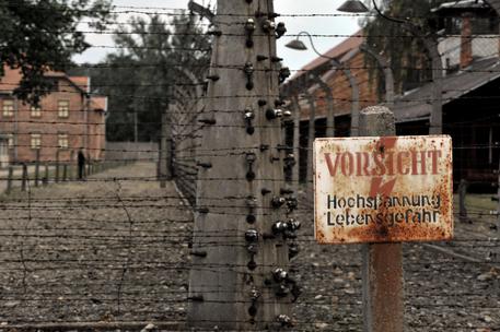 Una veduta del campo di concentramento di Auschwitz, 21 gennaio 2014 © ANSA 