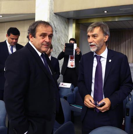 Michel Platini e Graziano Delrio © ANSA