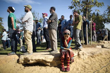 I funerali della giovane israeliana accoltellata ieri © EPA