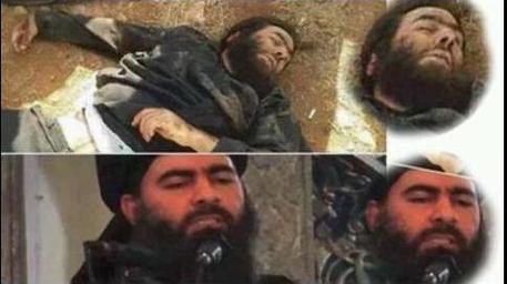 La foto del presunto cadavere di Abu Omar al Baghdadi © Ansa