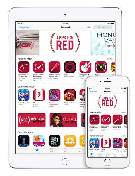 Apple e le Apps for (RED) © ANSA