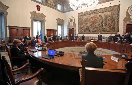 Il primo Consiglio Ministri presieduto da Renzi (archivio) © ANSA 