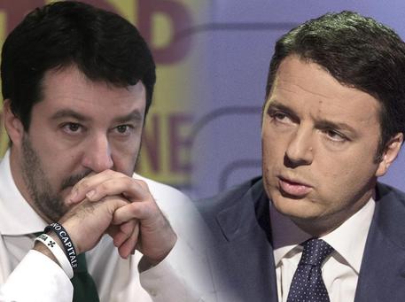 Matteo Salvini e Matteo Renzi © ANSA