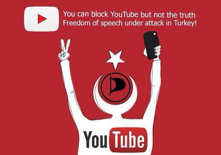 Stop a YouTube in Turchia, foto da Twitter © ANSA