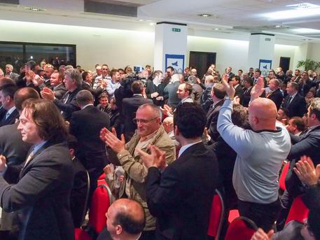 Un momento del Congresso nazionale del Sap, il sindacato autonomo di Polizia, riunito a Rimini, 29 Aprile 2014 © ANSA