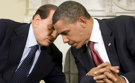 Silvio Berlusconi e Barack Obama © ANSA 