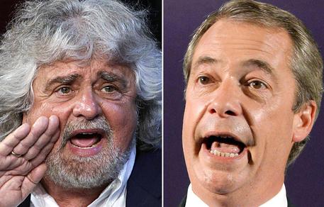 Beppe Grillo  e Nigel Farage © ANSA 