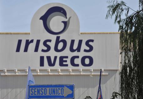 L'ingresso dello stabilimento Irisbus Iveco a Flumeri (Avellino), archivio © ANSA