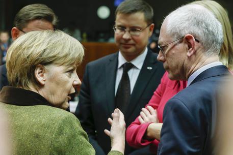 Angela Merkel e Herman Van Rompuy © EPA