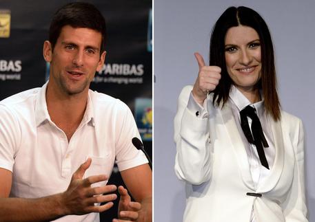 Novak Djokovic e Laura Pausini © ANSA