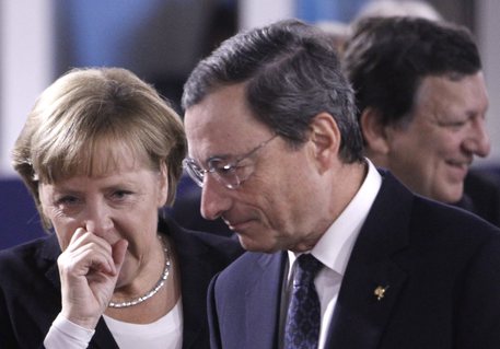 Mario Draghi e Angela Merkel © ANSA 