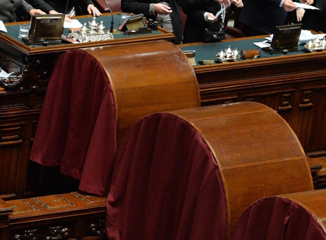 Un momento della prima votazione per eleggere il presidente della Repubblica nell'Aula della Camera, Roma, 29 gennaio 2015. ANSA/ETTORE FERRARI © ANSA