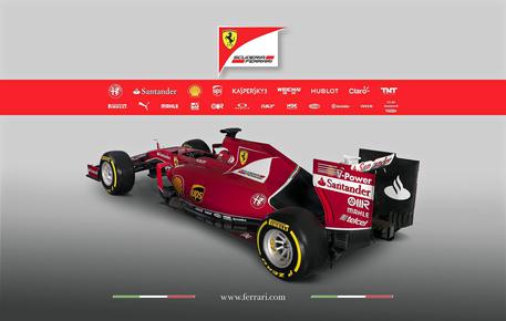 La nuova Ferrari SF15-T svelata oggi sul sito internet della scuderia di Maranello © EPA