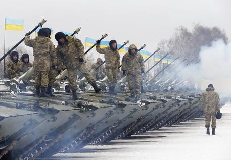 Carri armati dell'esercito ucraino © ANSA 