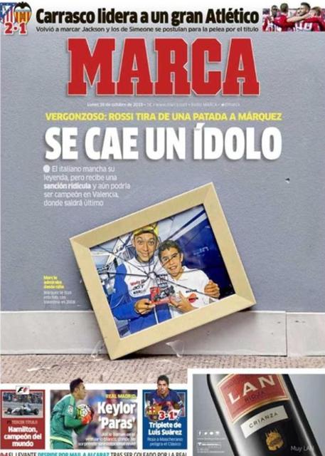 Rassegna stampa spagnola su Valentino Rossi © ANSA