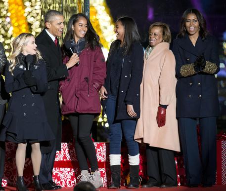 Barack Obama, Michelle Obama, Malia Obama, Sasha Obama, Mari © AP
