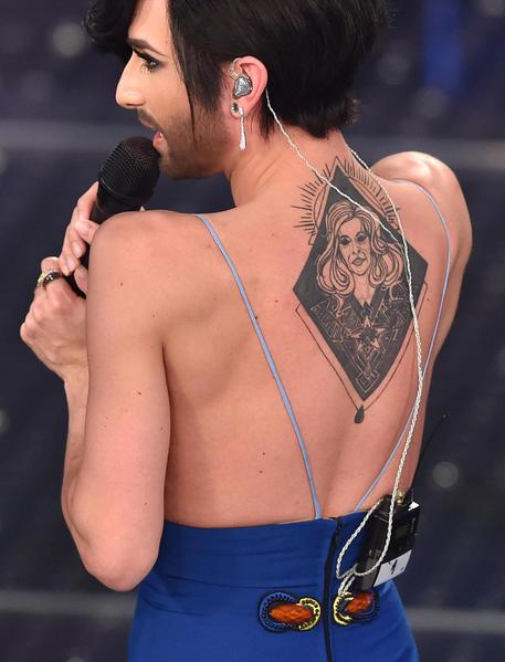 La trasgender Conchita Wurst al Festival di Sanremo © ANSA