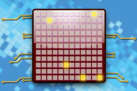 Rappresentazione grafica di un chip parallelo (fonte: Christine Daniloff/MIT) © Ansa