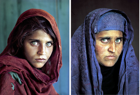 Sharbat fotografata da McCurry a 13 anni e da adulta © ANSA 