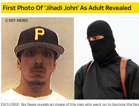 Sky News pubblica la foto di 'Jihadi John' © Ansa