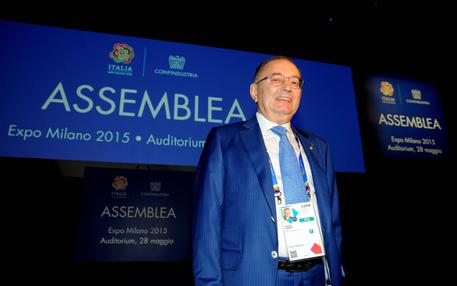 Giorgio Squinzi all' Assemblea Generale di Confindustria a Expo Milano 2015 © ANSA