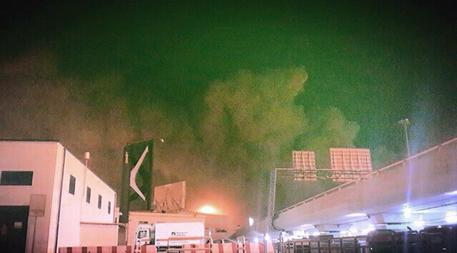 L'incendio all'aeroporto di Fiumicino © ANSA